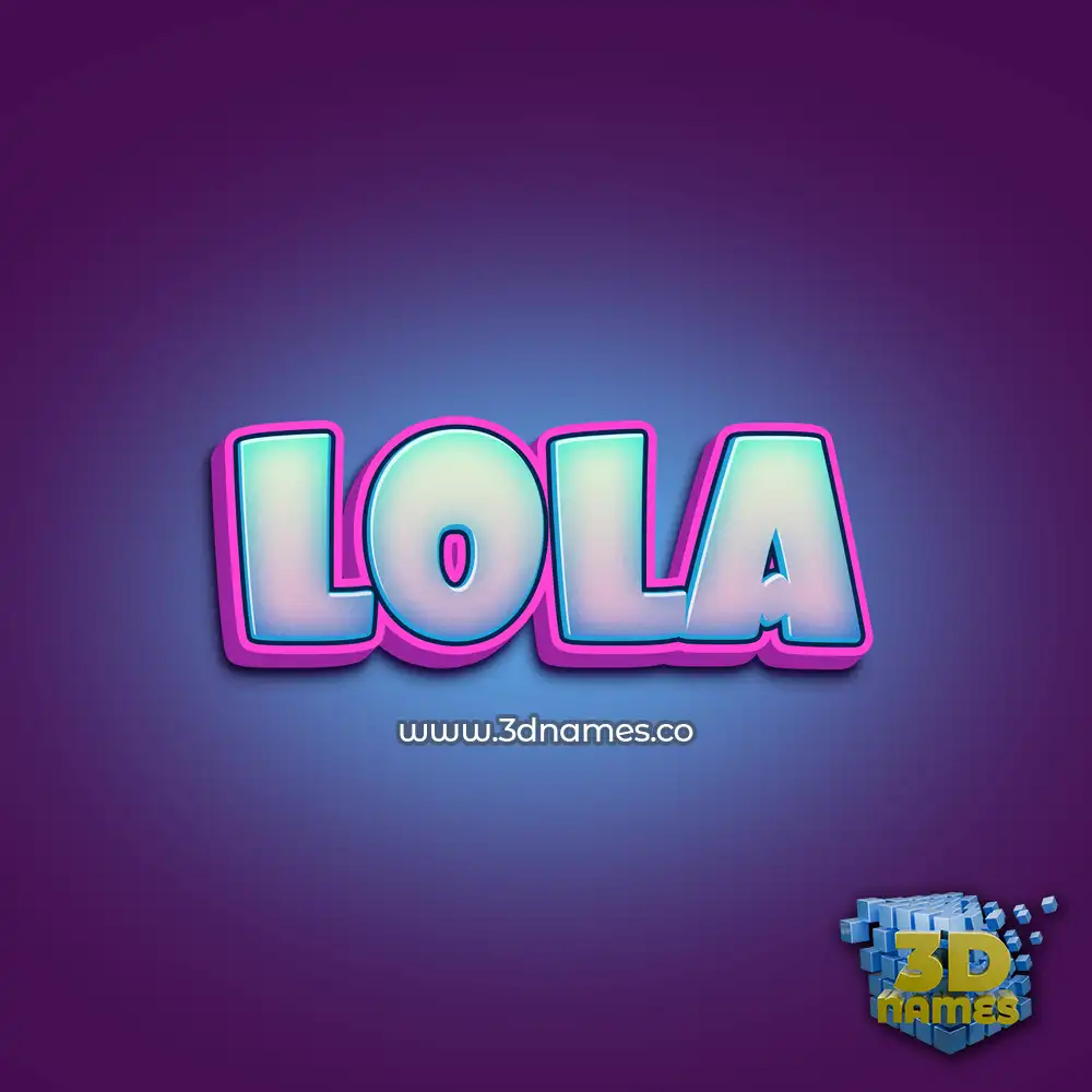 lola in Phat Purple style - 3D name wallpaper
