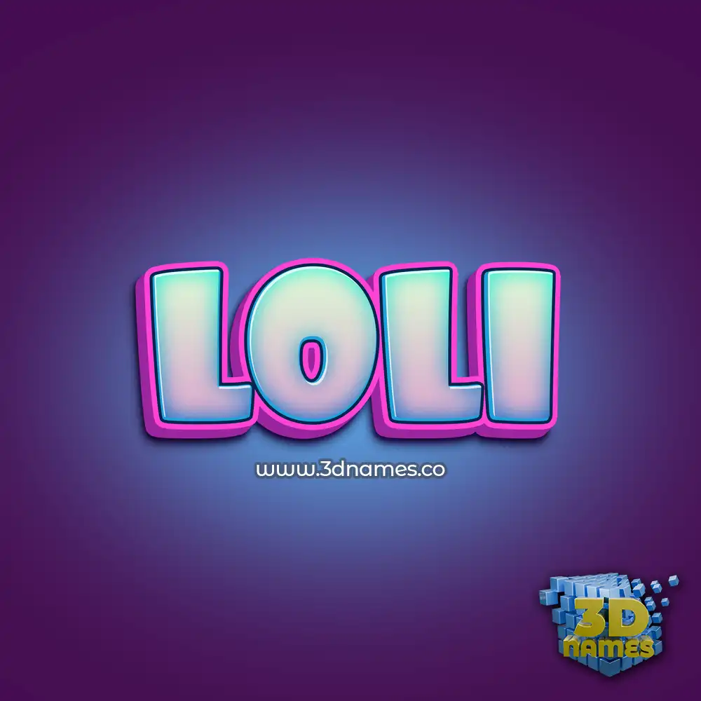 loli in Phat Purple style - 3D name wallpaper