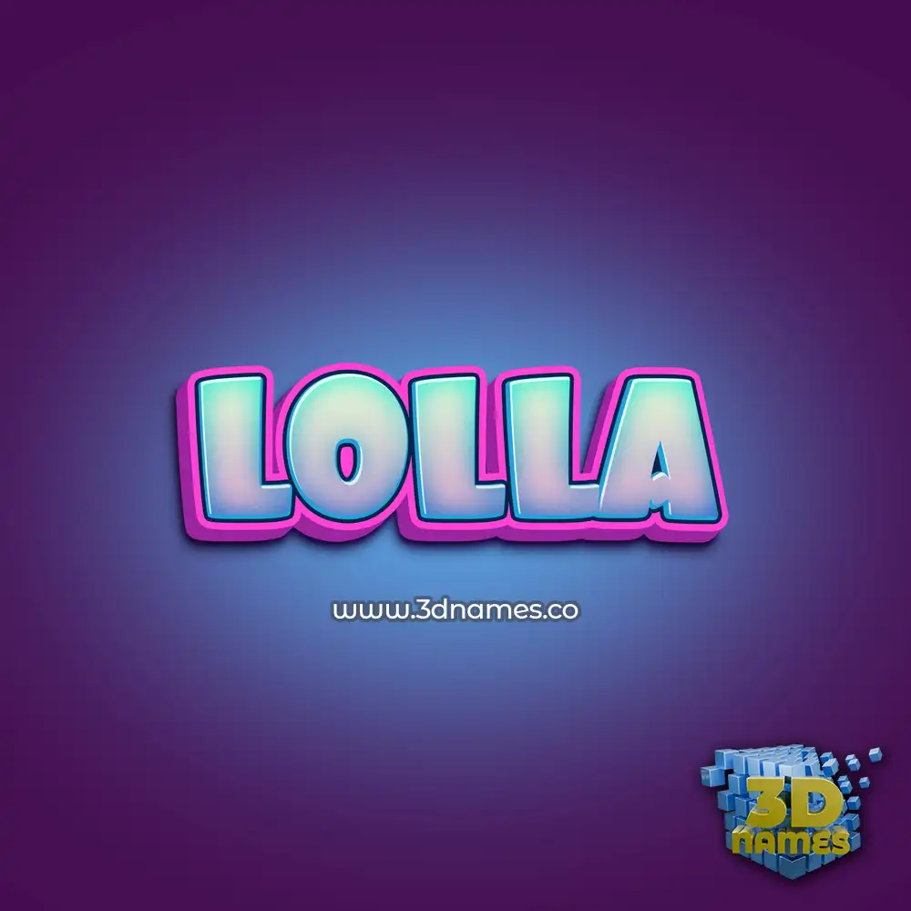 lolla in Phat Purple style - 3D name wallpaper