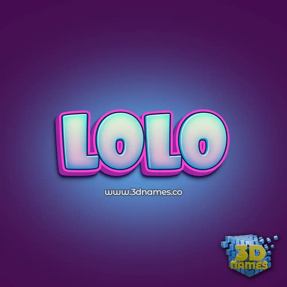 lolo in Phat Purple style - 3D name wallpaper