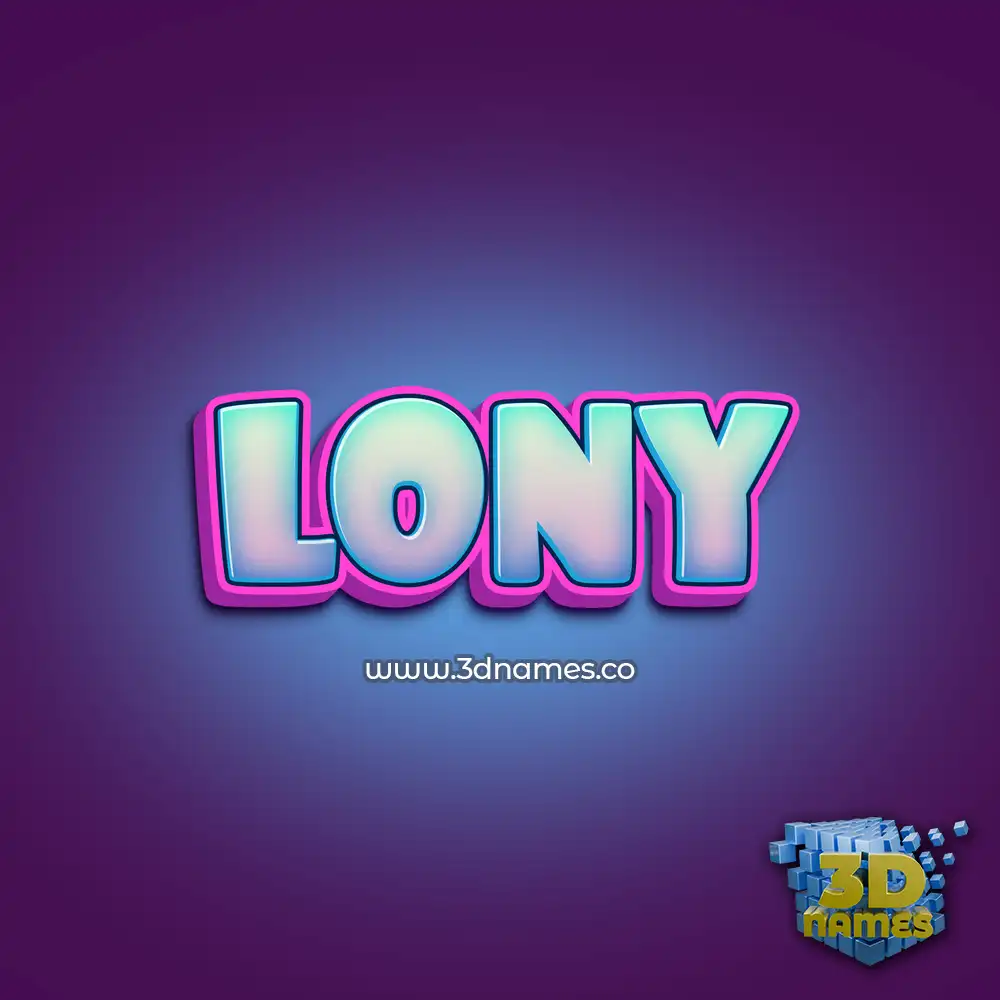lony in Phat Purple style - 3D name wallpaper