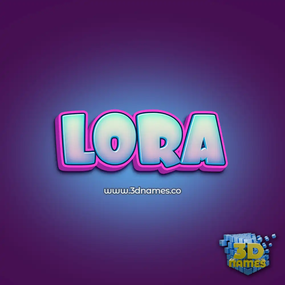 lora in Phat Purple style - 3D name wallpaper