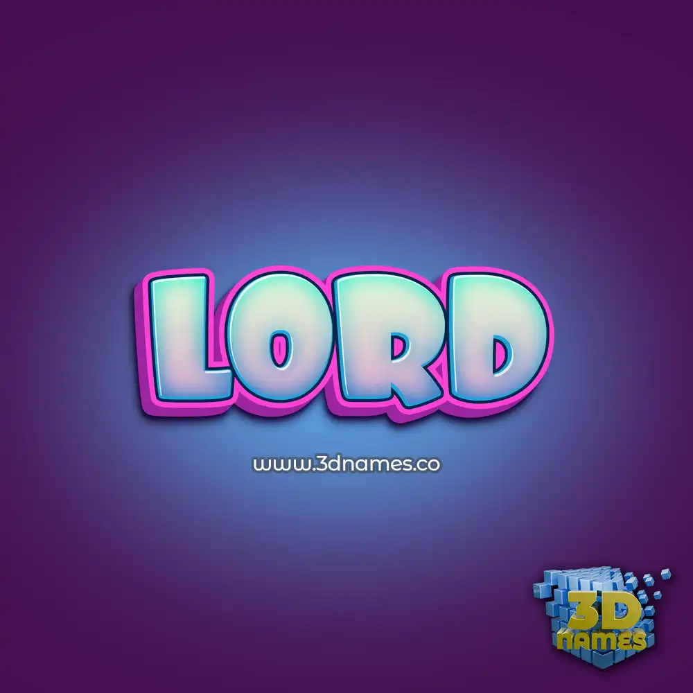 lord in Phat Purple style - 3D name wallpaper
