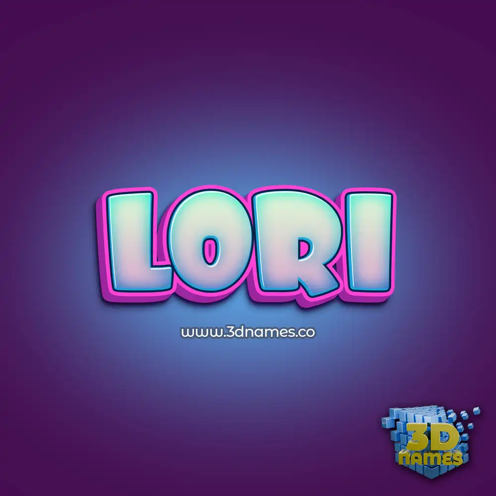 lori in Phat Purple style - 3D name wallpaper