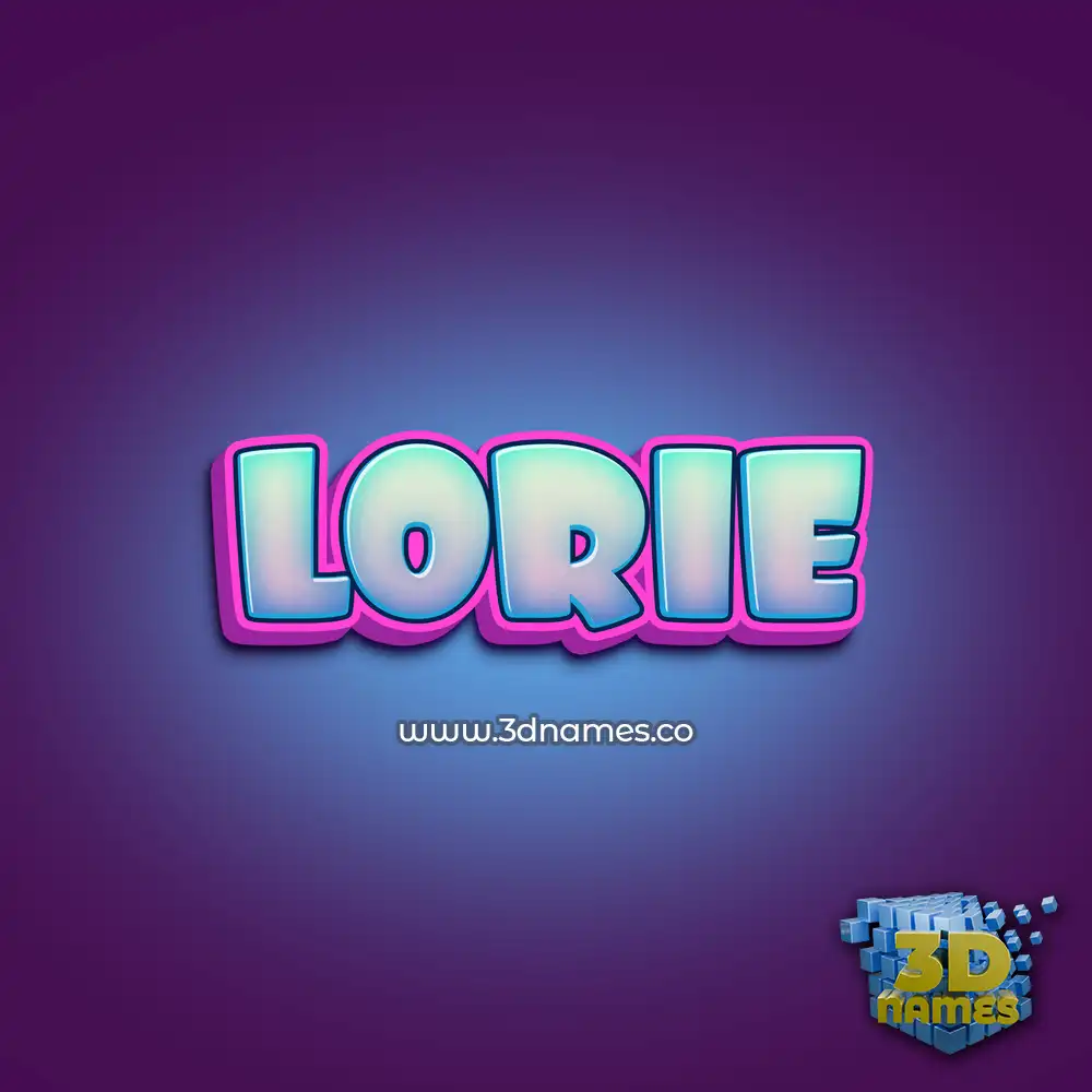 lorie in Phat Purple style - 3D name wallpaper