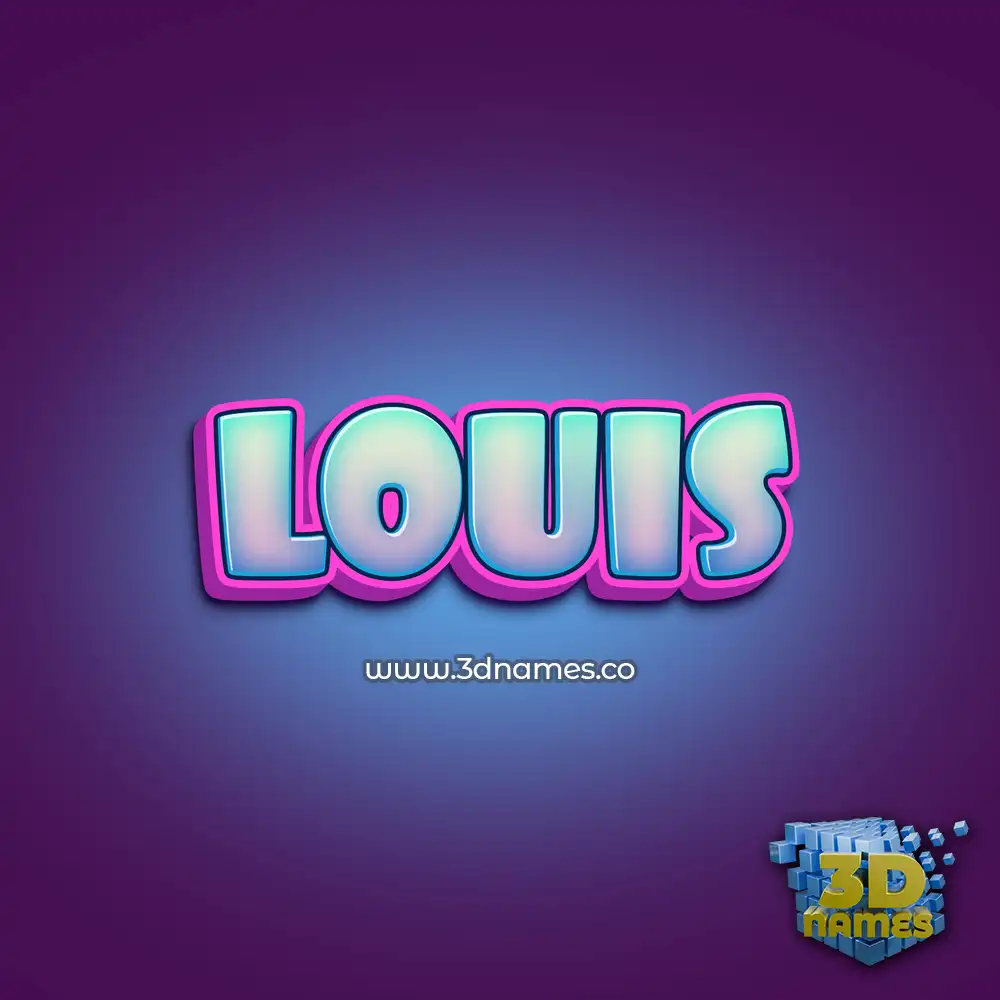 louis in Phat Purple style - 3D name wallpaper