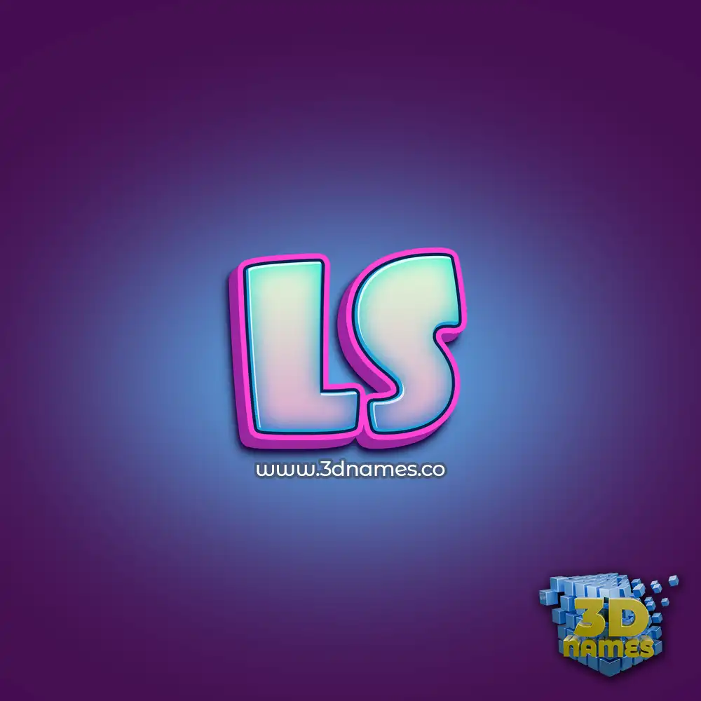 ls in Phat Purple style - 3D name wallpaper