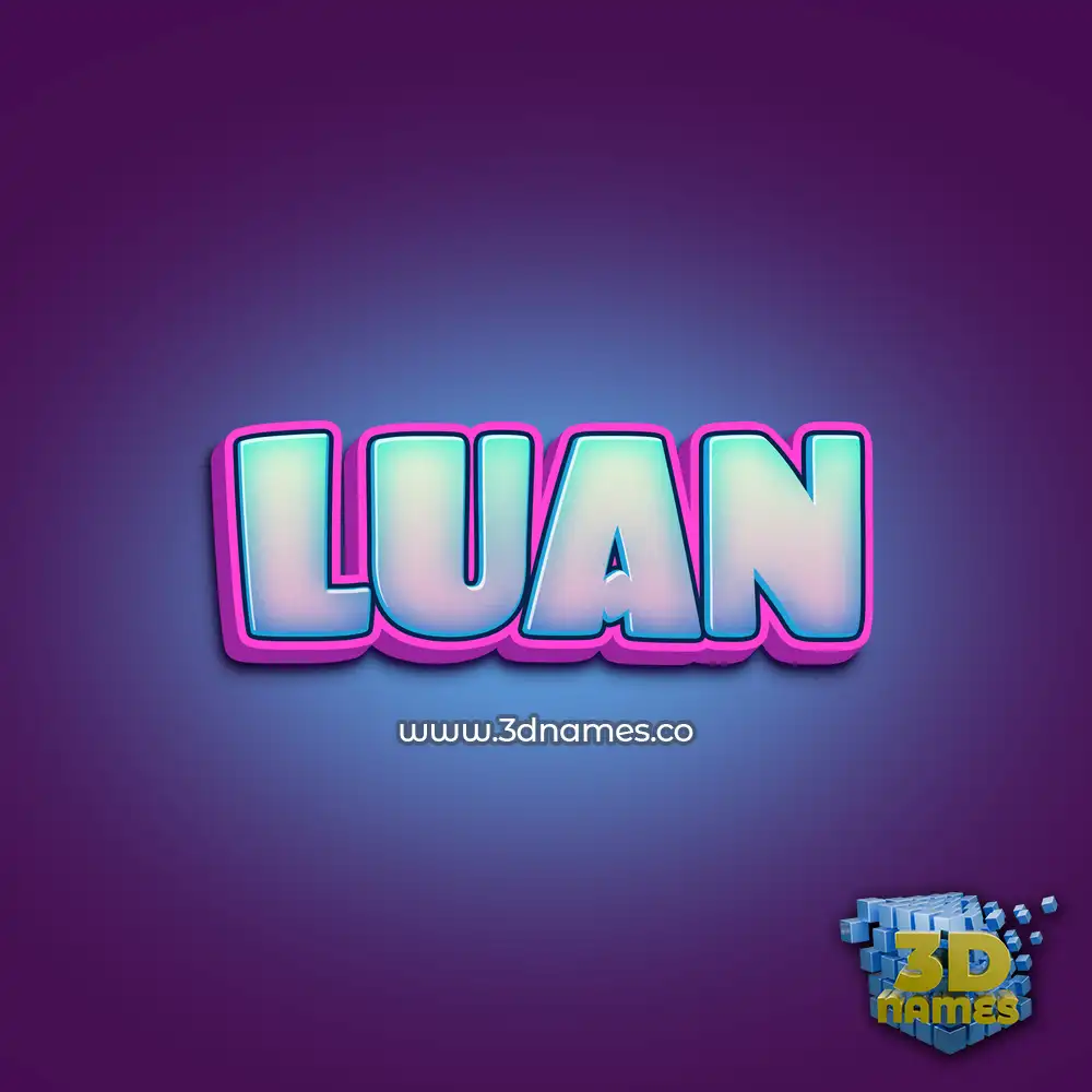 luan in Phat Purple style - 3D name wallpaper