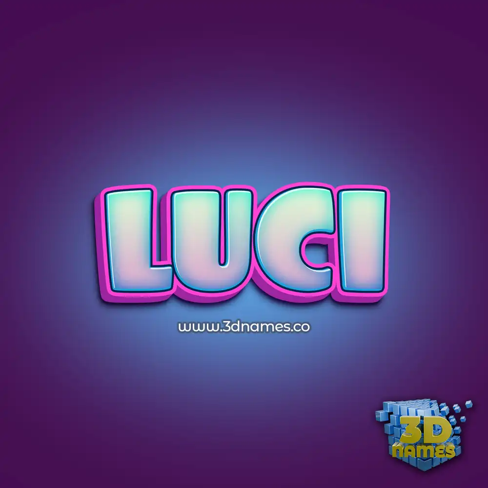 luci in Phat Purple style - 3D name wallpaper