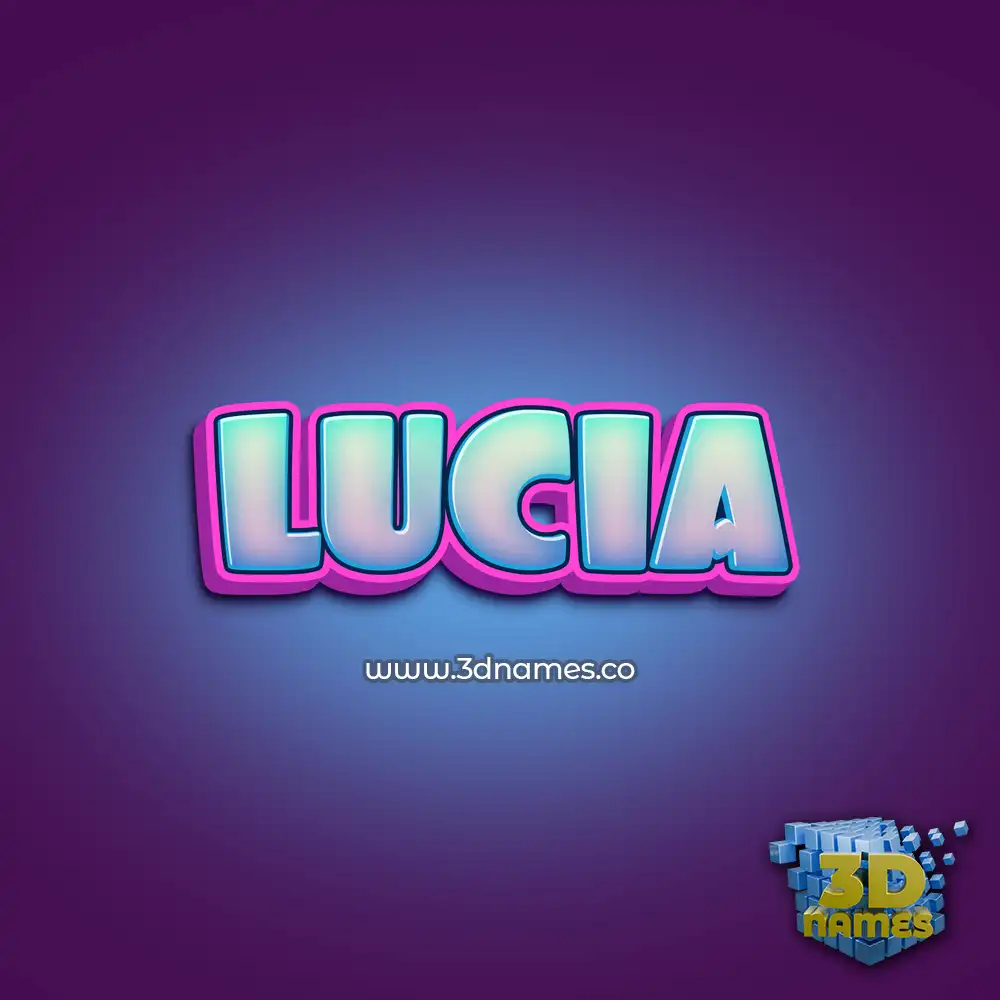 lucia in Phat Purple style - 3D name wallpaper