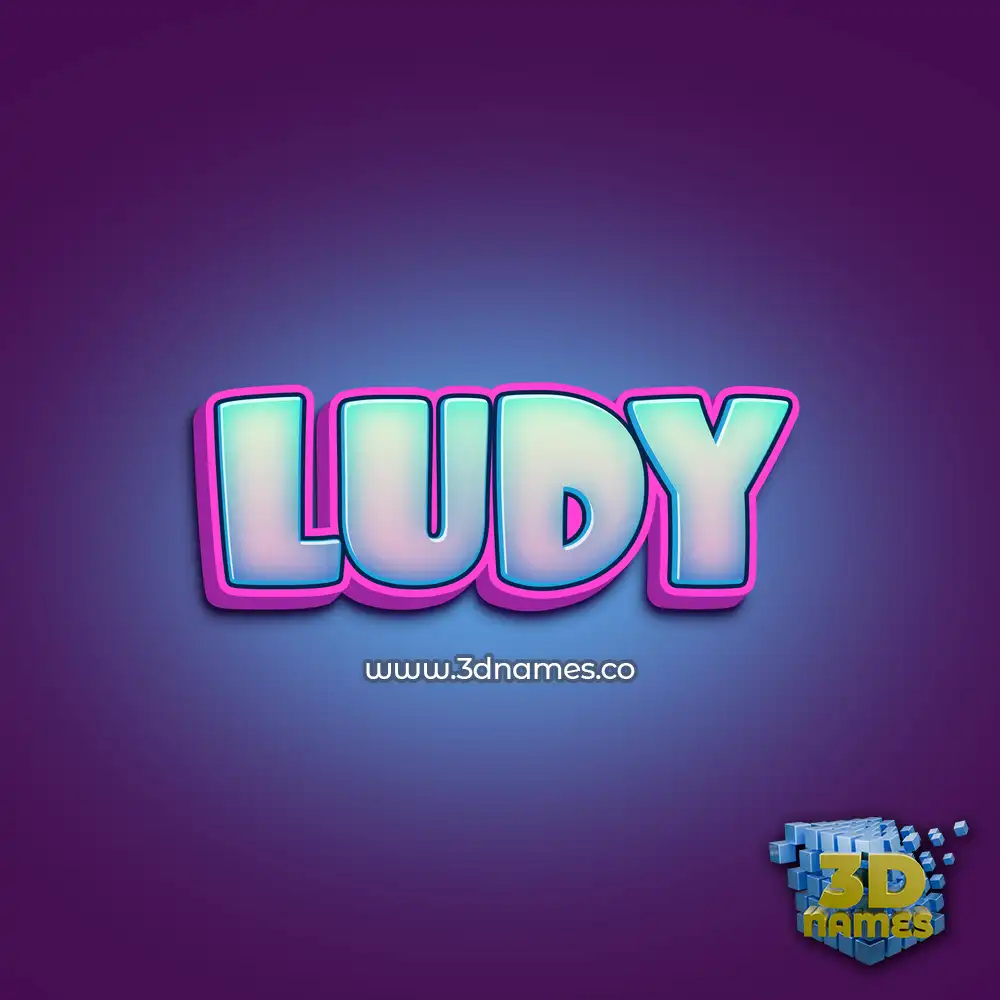 ludy in Phat Purple style - 3D name wallpaper