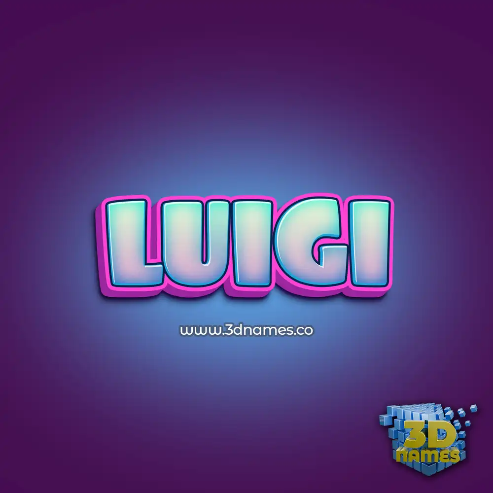 luigi in Phat Purple style - 3D name wallpaper