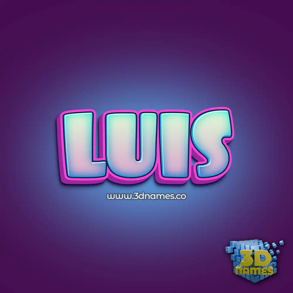 luis in Phat Purple style - 3D name wallpaper