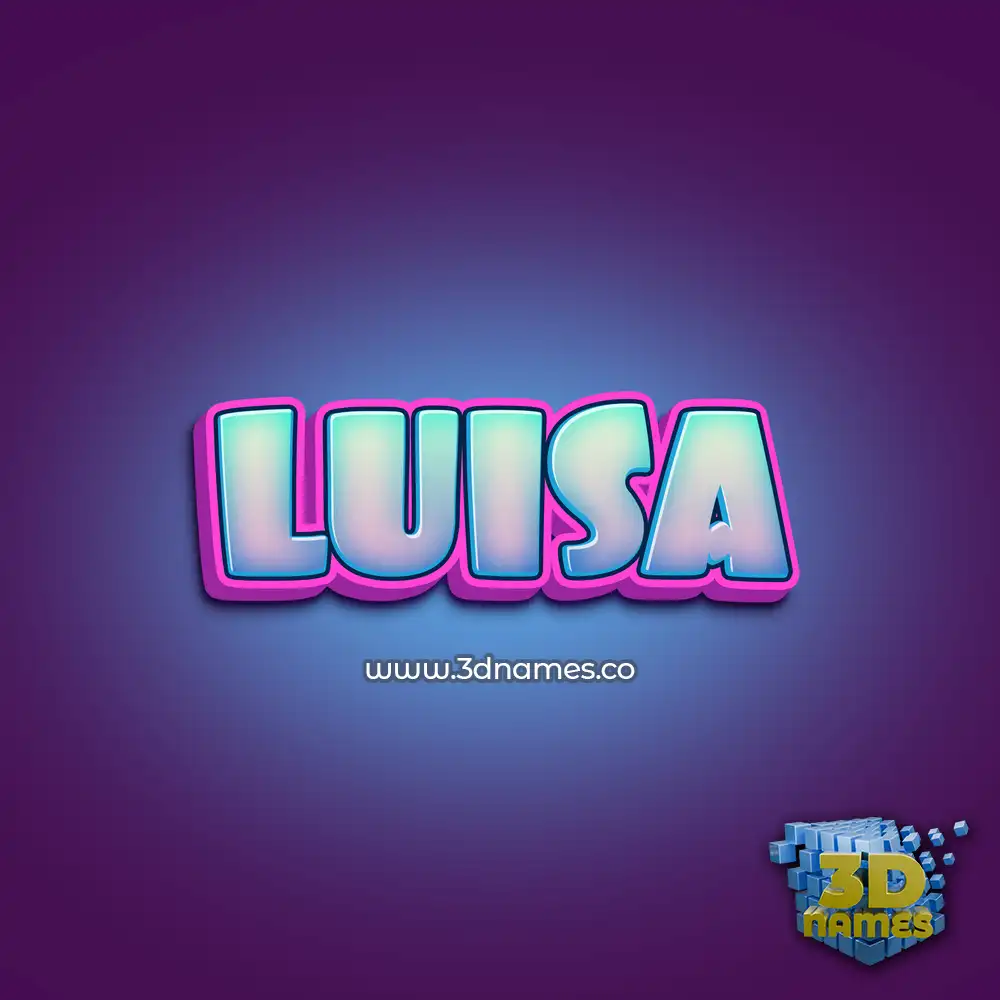 luisa in Phat Purple style - 3D name wallpaper