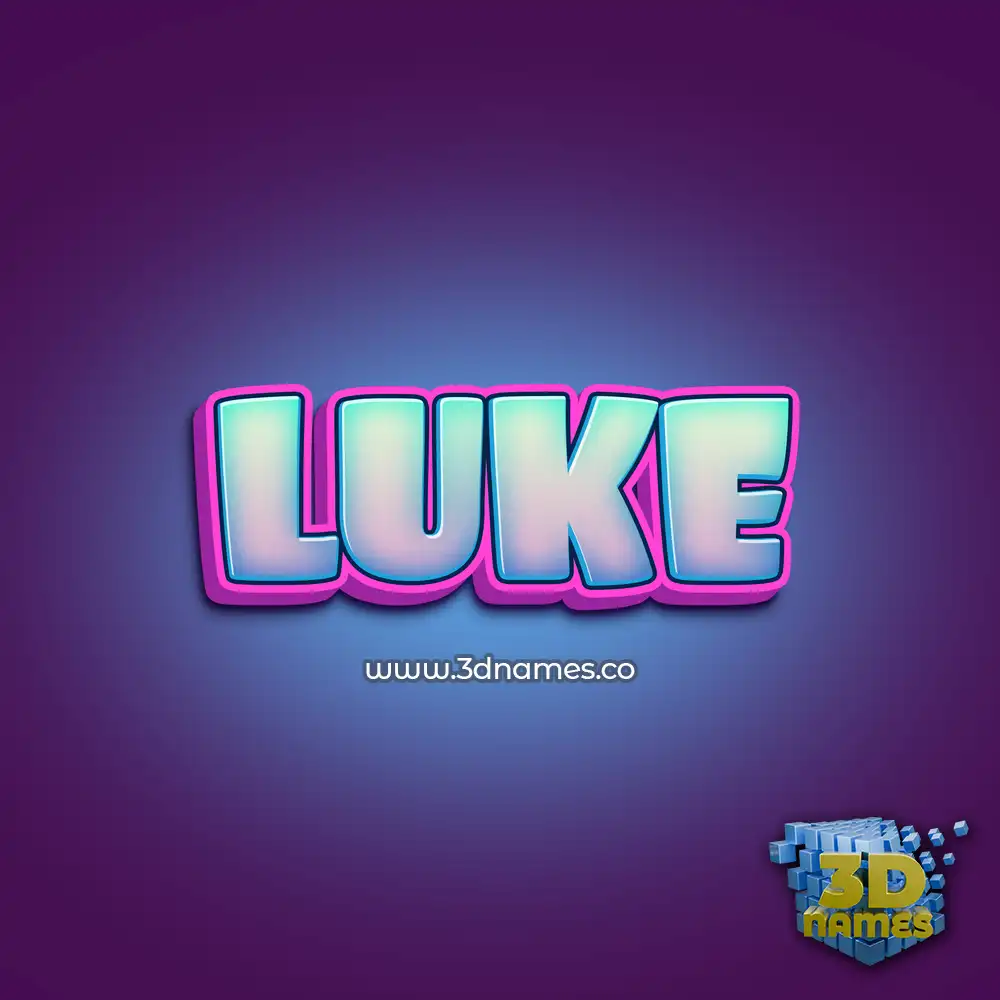 luke in Phat Purple style - 3D name wallpaper