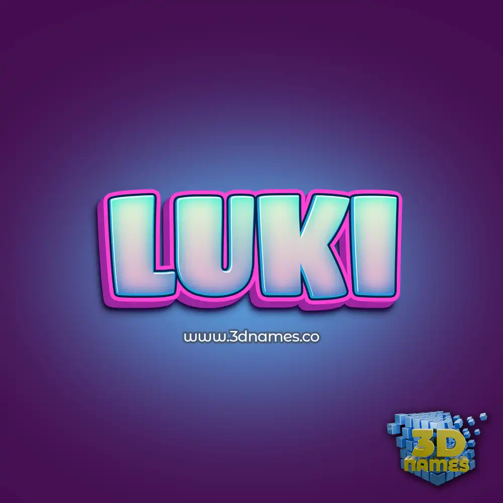 luki in Phat Purple style - 3D name wallpaper