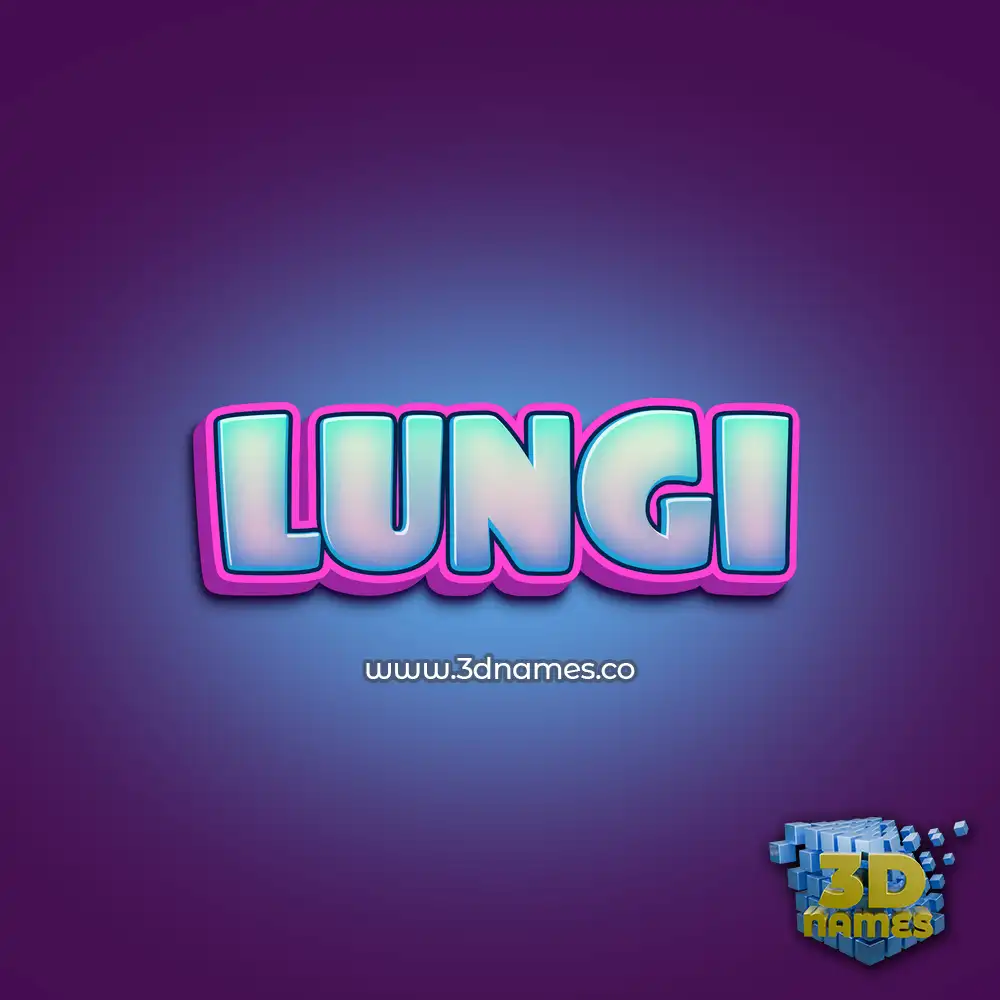 lungi in Phat Purple style - 3D name wallpaper