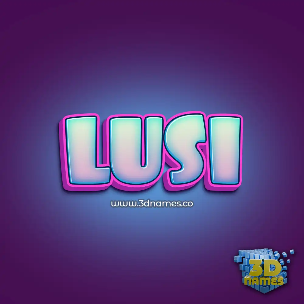 lusi in Phat Purple style - 3D name wallpaper