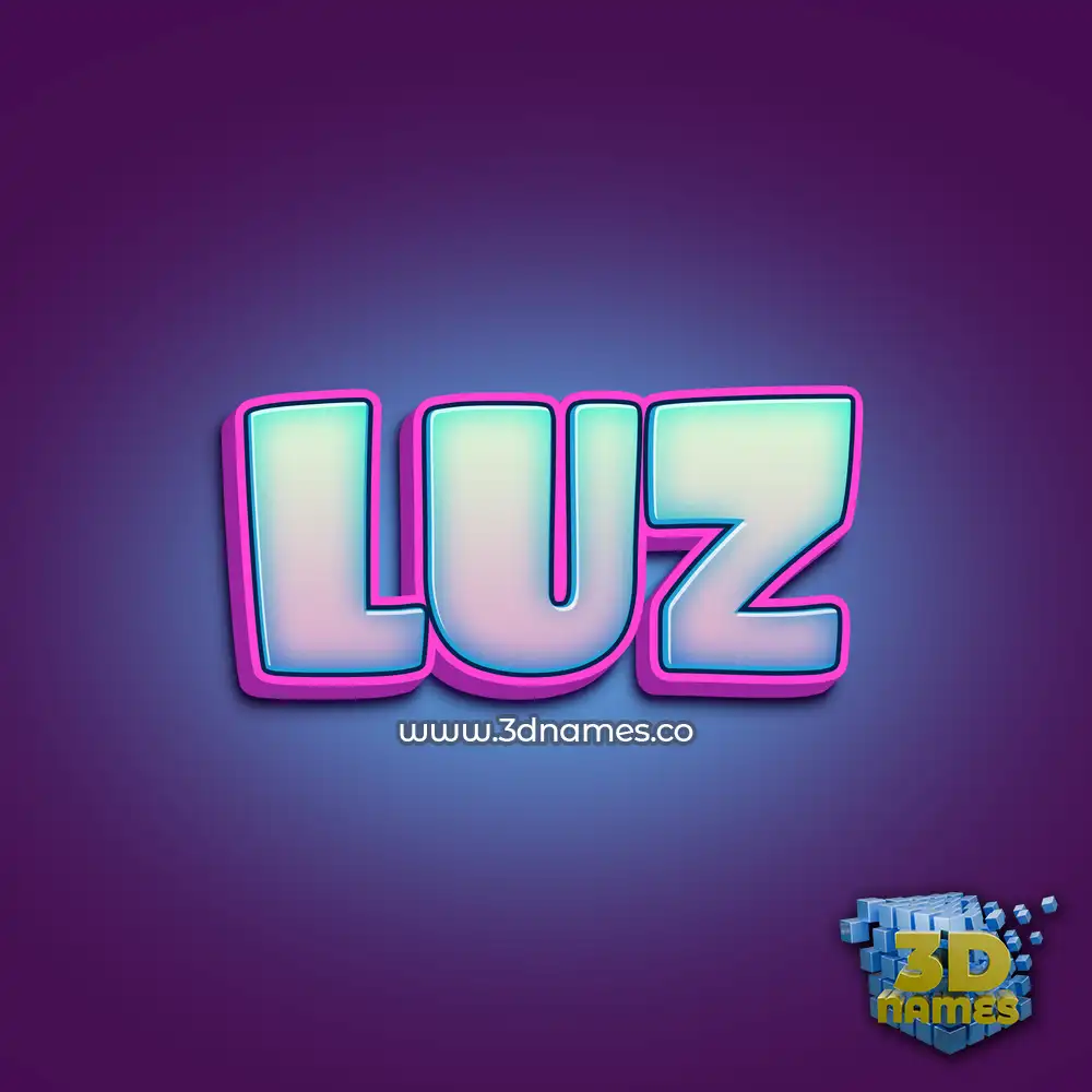 luz in Phat Purple style - 3D name wallpaper