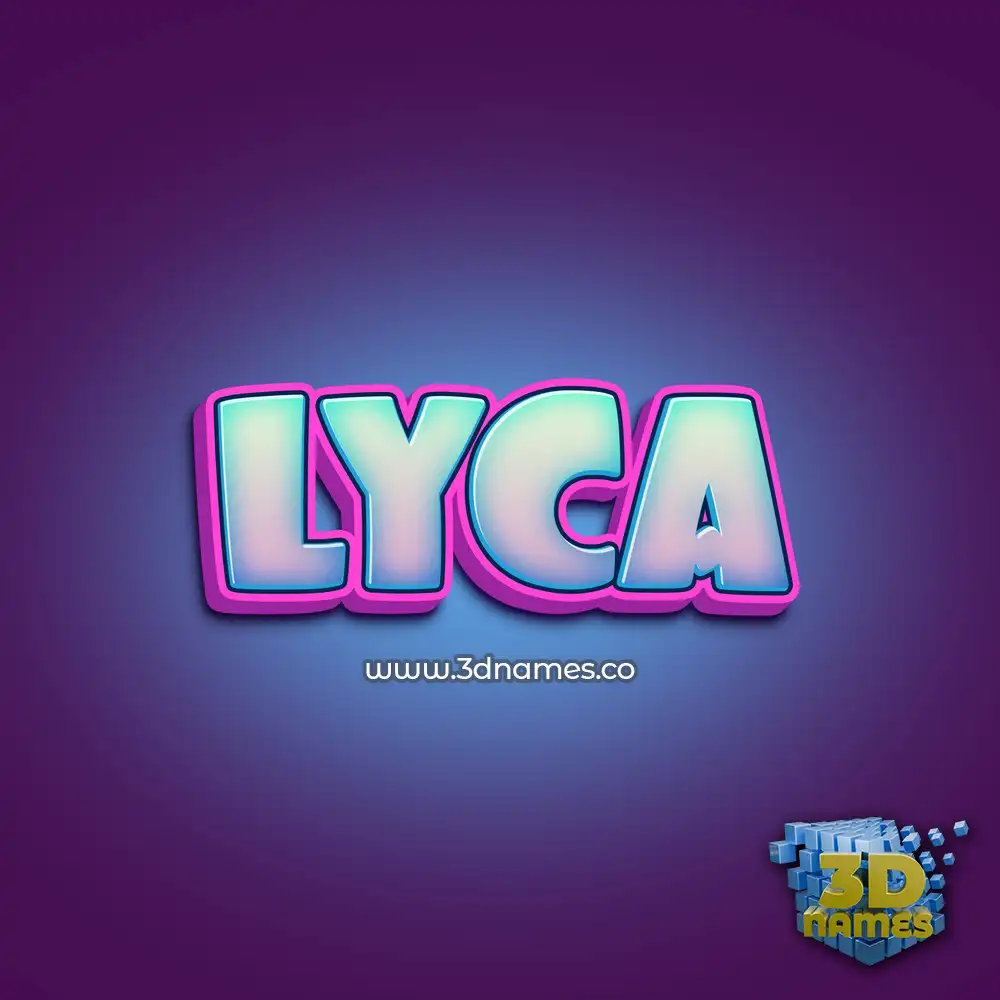 lyca in Phat Purple style - 3D name wallpaper