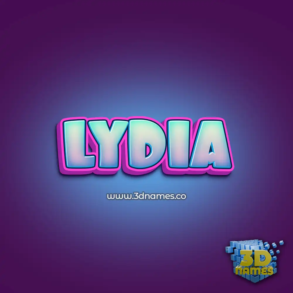 lydia in Phat Purple style - 3D name wallpaper