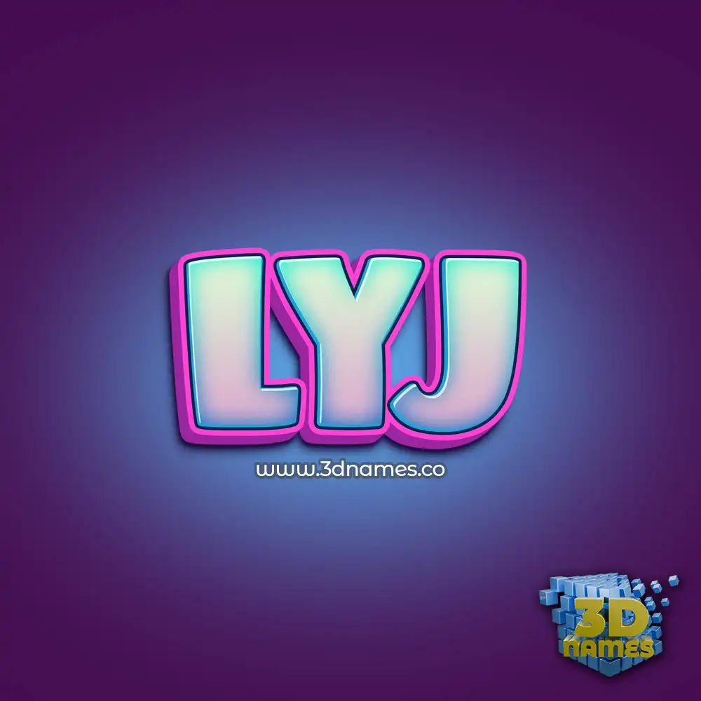 lyj in Phat Purple style - 3D name wallpaper