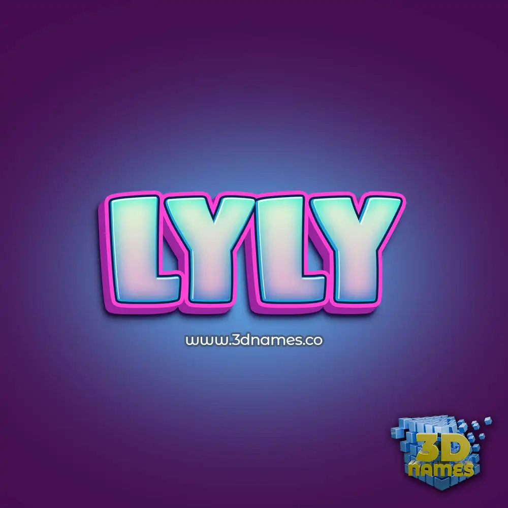 lyly in Phat Purple style - 3D name wallpaper
