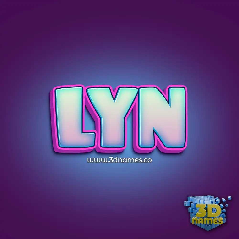 lyn in Phat Purple style - 3D name wallpaper