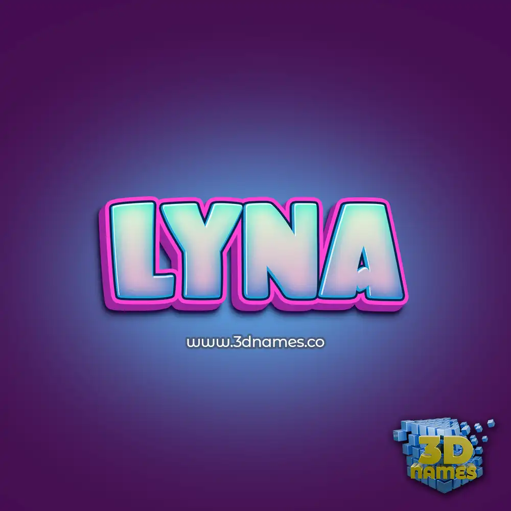 lyna in Phat Purple style - 3D name wallpaper