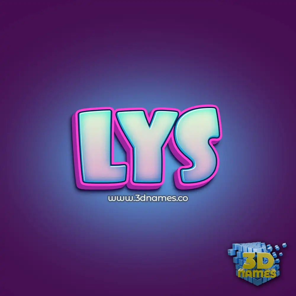 lys in Phat Purple style - 3D name wallpaper