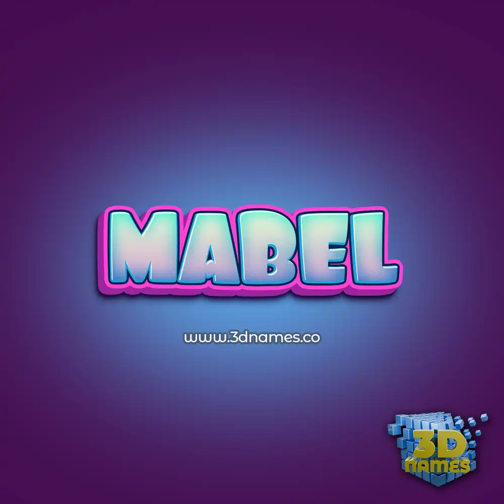 mabel in Phat Purple style - 3D name wallpaper