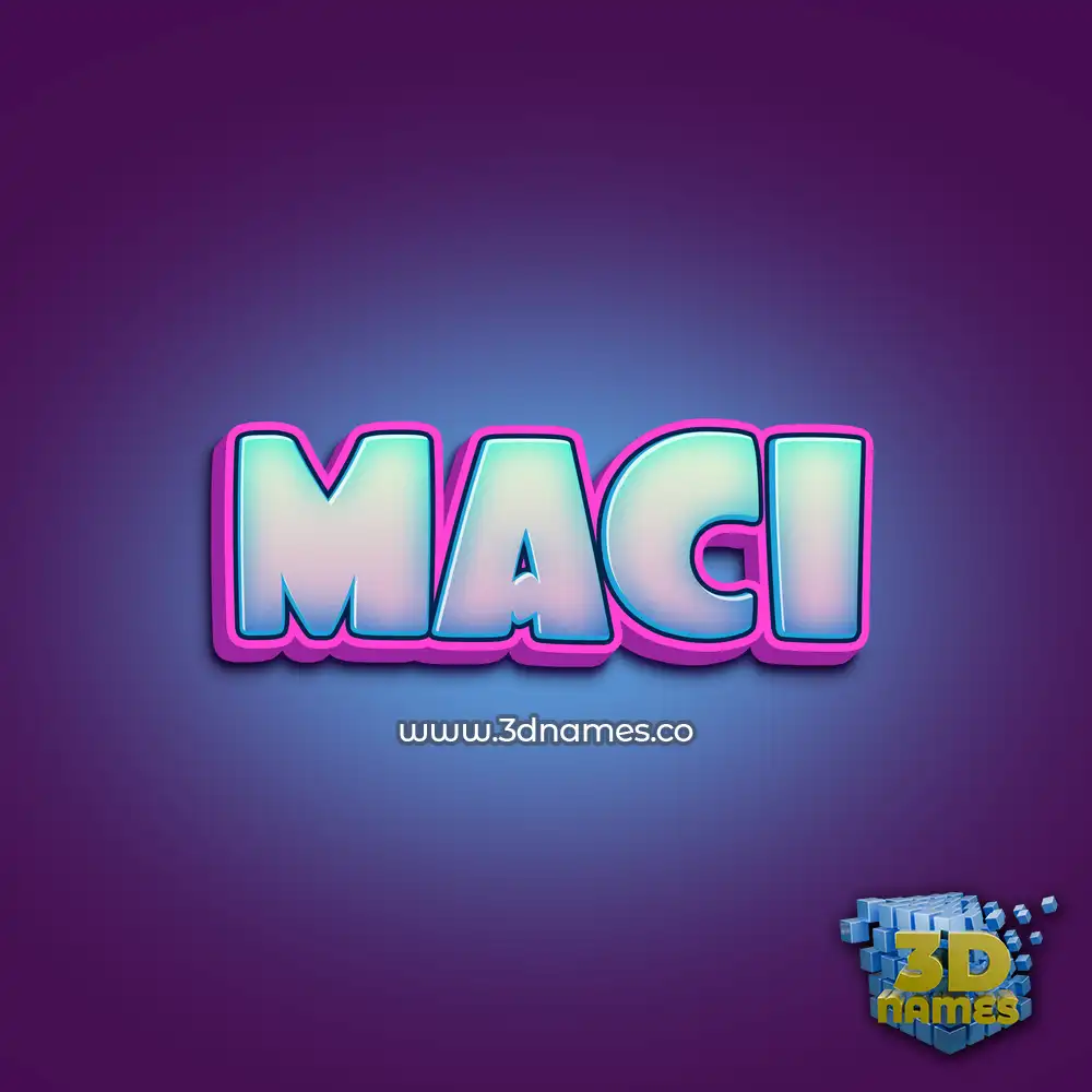 maci in Phat Purple style - 3D name wallpaper