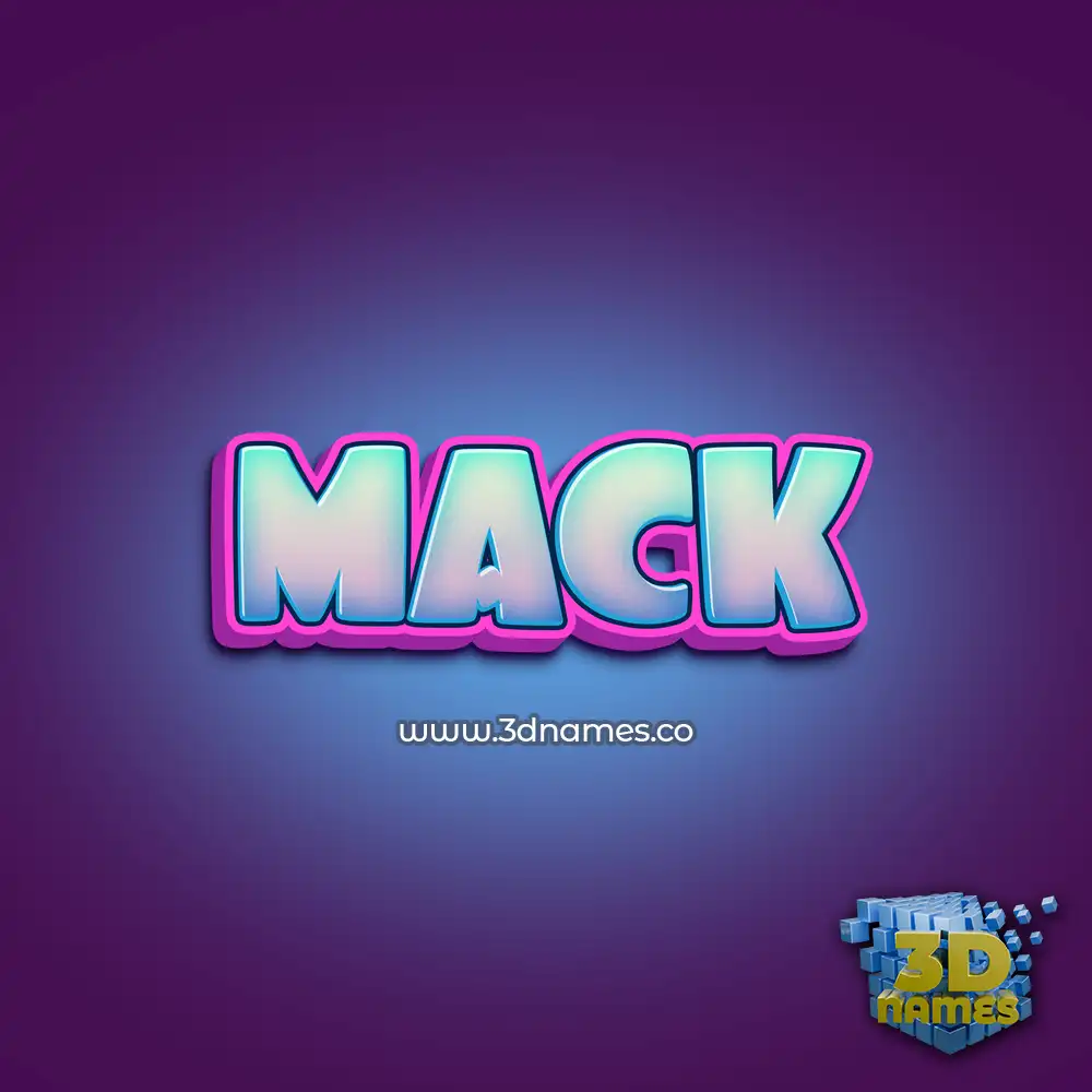 mack in Phat Purple style - 3D name wallpaper
