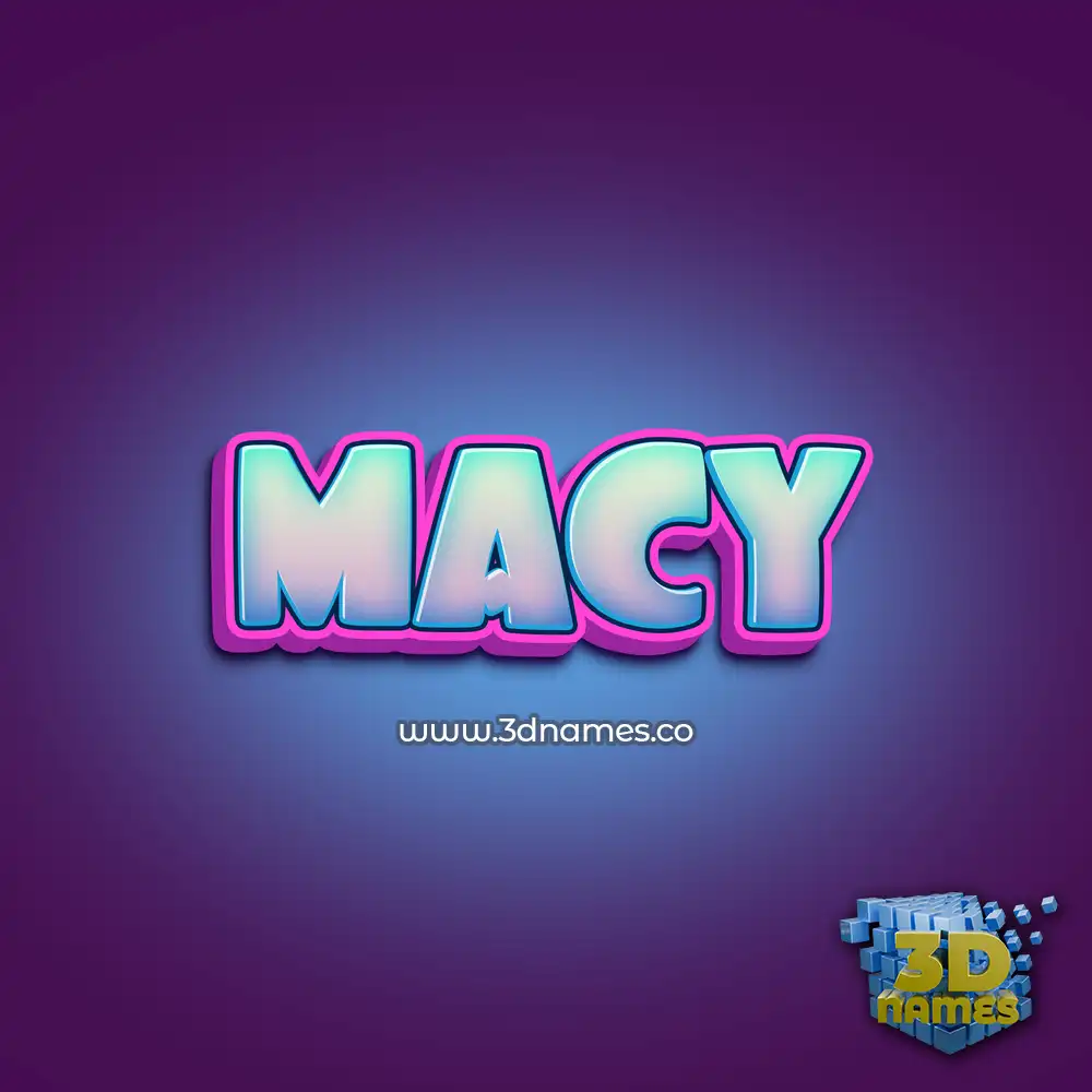 macy in Phat Purple style - 3D name wallpaper