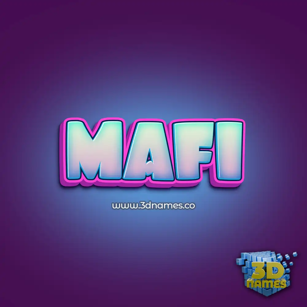 mafi in Phat Purple style - 3D name wallpaper
