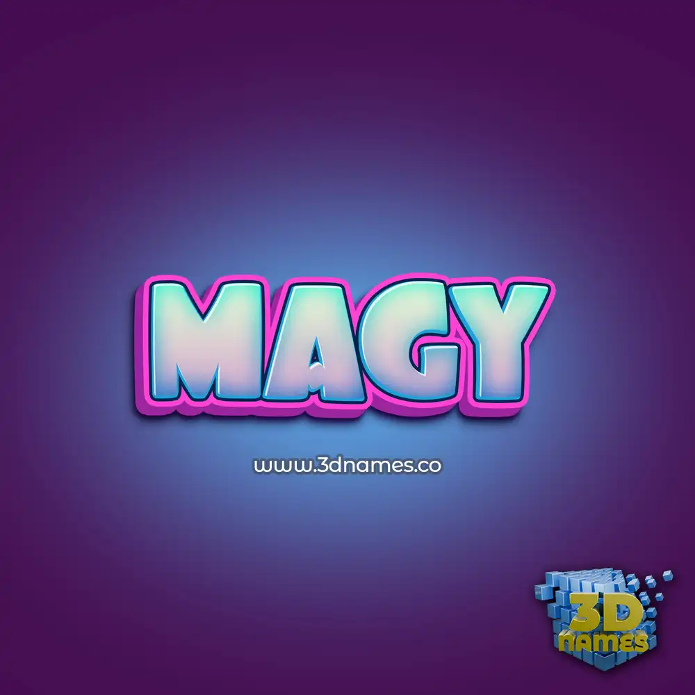 magy in Phat Purple style - 3D name wallpaper