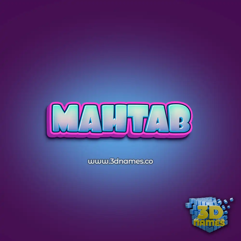 mahtab in Phat Purple style - 3D name wallpaper