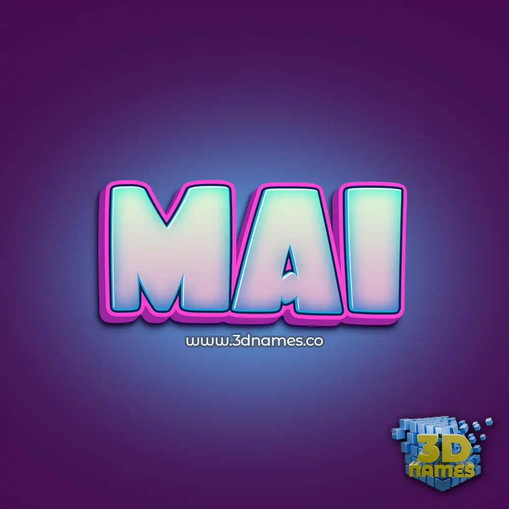 mai in Phat Purple style - 3D name wallpaper