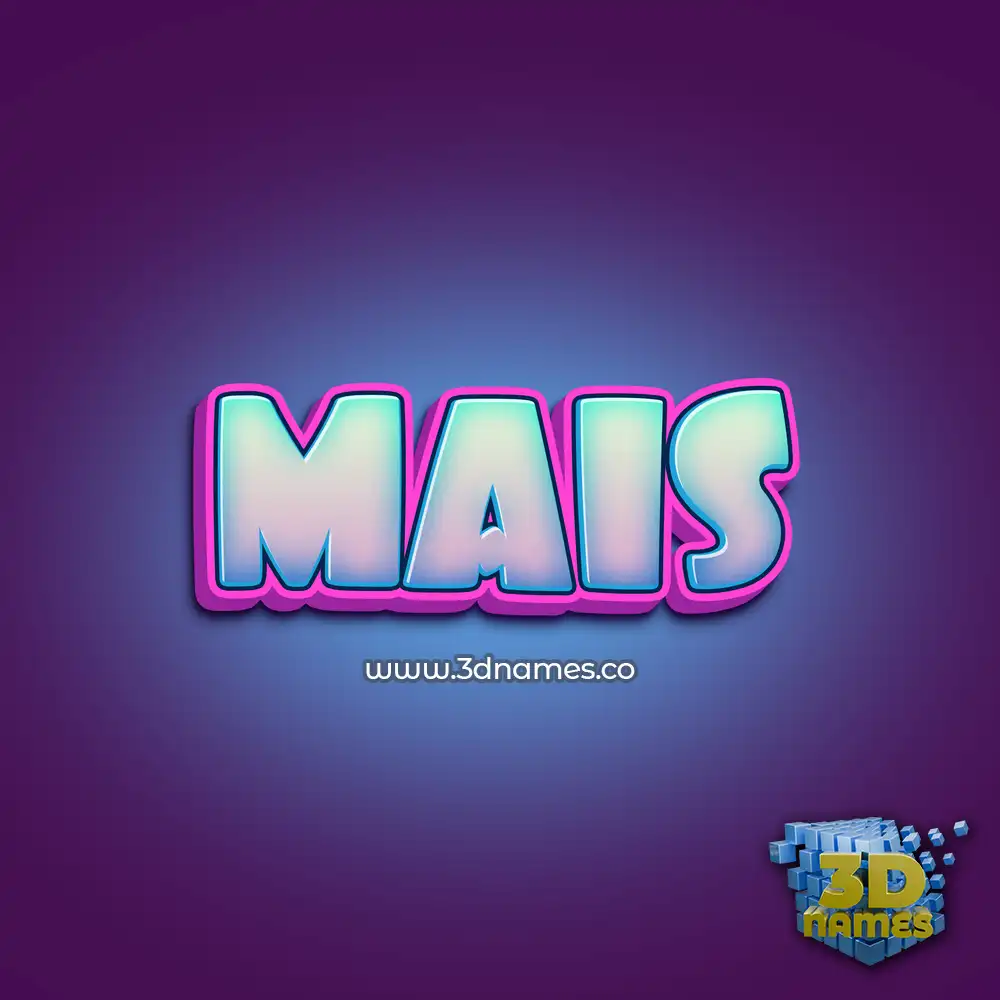 mais in Phat Purple style - 3D name wallpaper