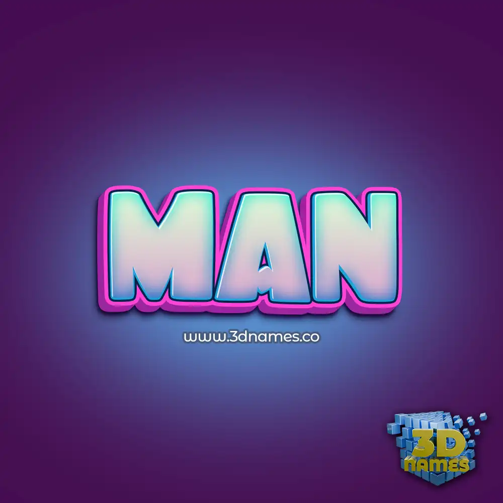 man in Phat Purple style - 3D name wallpaper