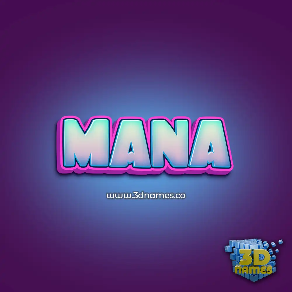 mana in Phat Purple style - 3D name wallpaper