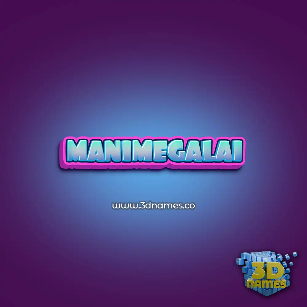 manimegalai in Phat Purple style - 3D name wallpaper