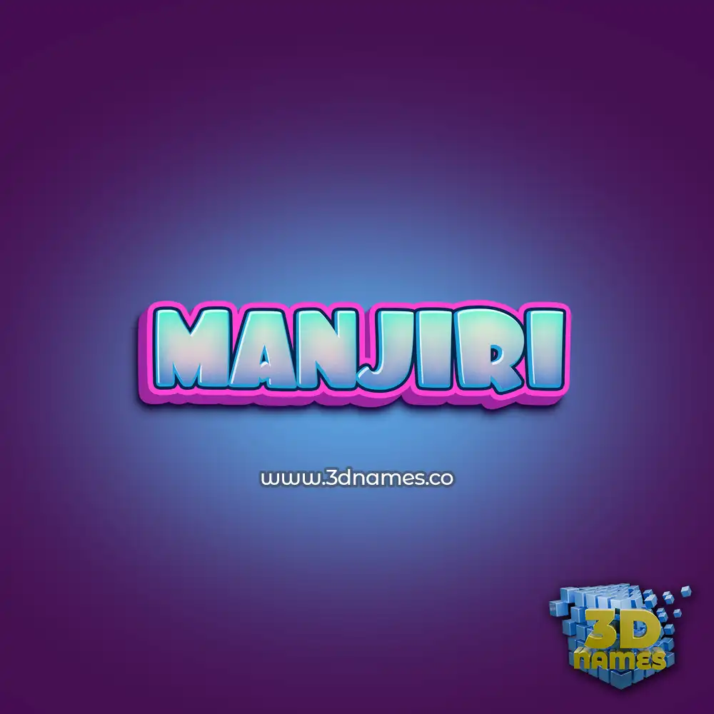 manjiri in Phat Purple style - 3D name wallpaper