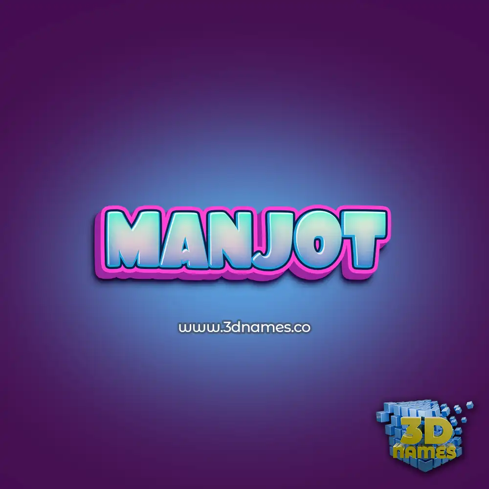 manjot in Phat Purple style - 3D name wallpaper