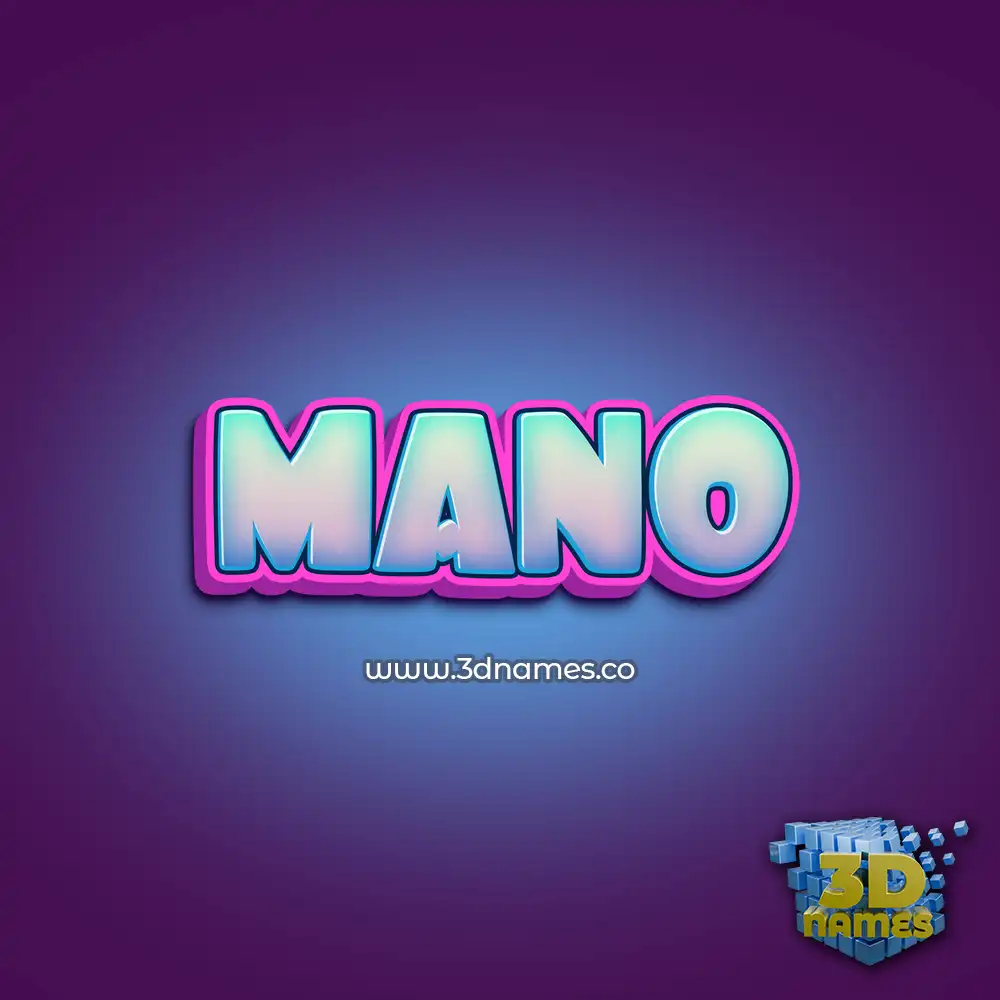 mano in Phat Purple style - 3D name wallpaper