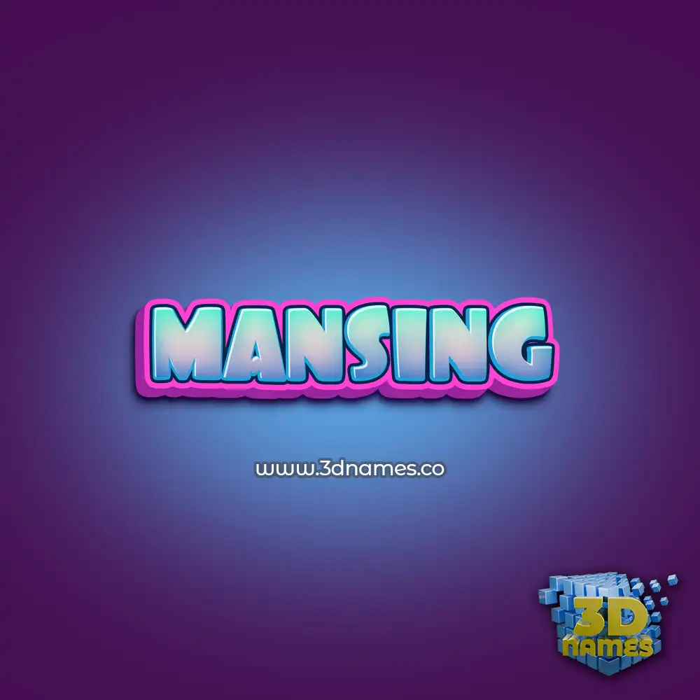 mansing in Phat Purple style - 3D name wallpaper