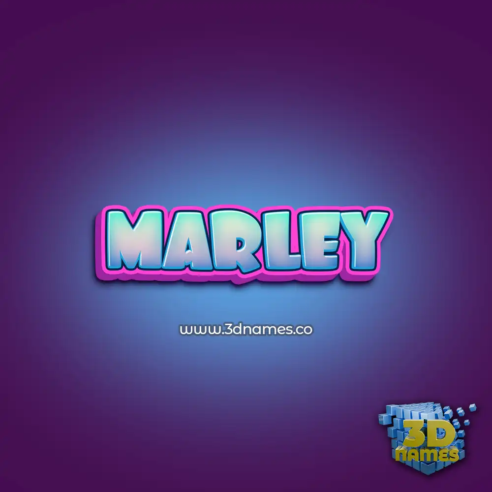 marley in Phat Purple style - 3D name wallpaper