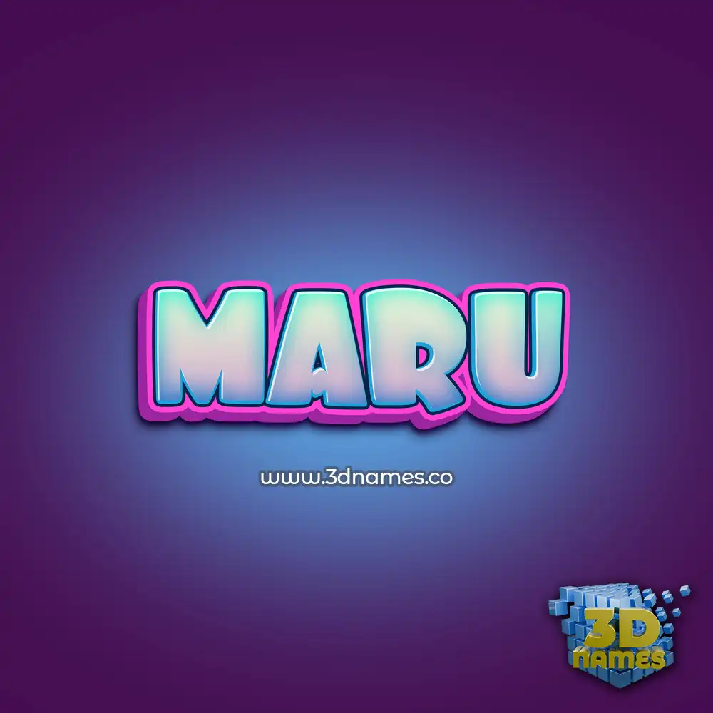 maru in Phat Purple style - 3D name wallpaper