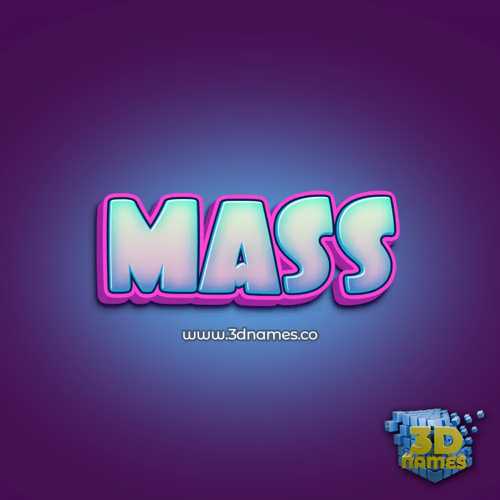 mass in Phat Purple style - 3D name wallpaper