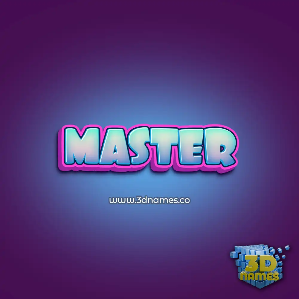 master in Phat Purple style - 3D name wallpaper